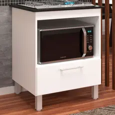 Armário de Cozinha Barcelona para Cooktop 4 Bocas 1 Porta Branco - Panorama Móveis