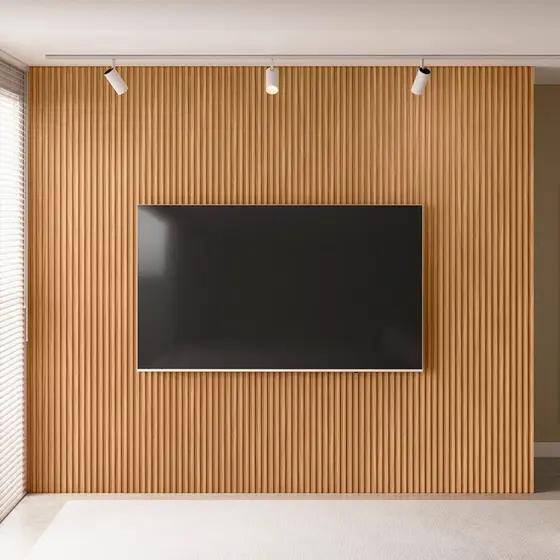 Painel para Tv Até 90 Polegadas Ripado 300 Cm Nature Fosco - Linea Brasil
