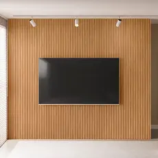 Painel para Tv Até 90 Polegadas Ripado 300 Cm Nature Fosco - Linea Brasil