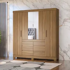 Guarda-Roupa Casal Cádis 4 Portas 6 Gavetas