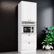 Torre Quente Americana 2 Portas 2 Gavetas 100% Mdf Branco Hp C350 - Henn