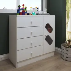 Cômoda Infantil Submarino 1 Porta 4 Gavetas