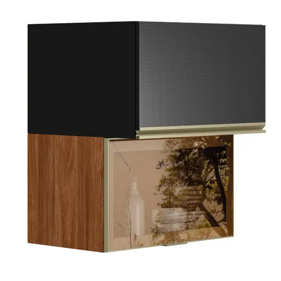 Armário Aéreo Cozinha 60 Cm Proença 2 Portas 100% Mdf Com Vidro - Demóbile