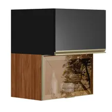 Armário Aéreo Cozinha 60 Cm Proença 2 Portas 100% Mdf Com Vidro - Demóbile