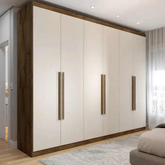 Guarda-Roupa Casal Madalena 6 Portas 6 Gavetas 100% Mdf