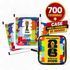 Kit 700 Figurinhas 100 Envelopes Copa Do Mundo 2026 + Case porta figurinha Cortesia