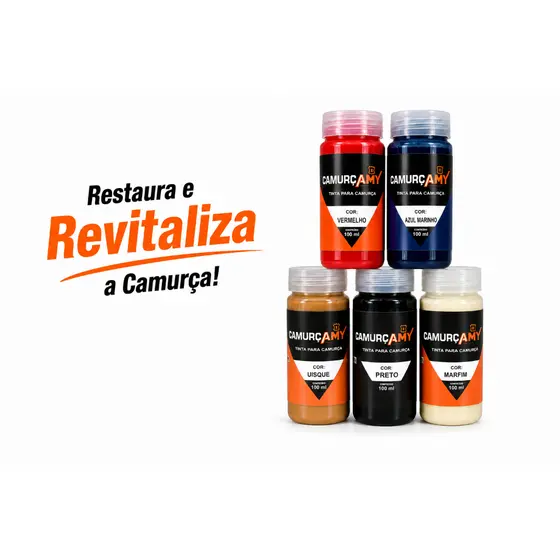 Tinta CamurçaAmy Forte – Para Couro Camurça | Sapato, Bolsa, Bota, Tênis | Várias Cores - 100ml