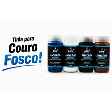 Tinta AmyCron Fosco – Para Couro Legítimo e Couro Sintético | Sapato, Bolsa | Várias Cores - 90ml