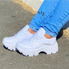 TENIS FEMININO PLATAFORMA ADULTO SOLA ALTA PASSEIO CONFORTAVEL ENVIO IMEDIATO confortável