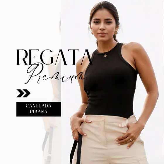 Regata Canela Femina Blusinha Ribana Premium