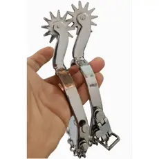 esporas em inox padrão abvaq abqm vaquejada cavalo 7 d.+ correias