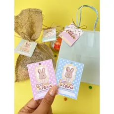 50 tags  de Páscoa com artes diversificadas 7x5cm