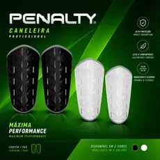 Caneleira de Futebol Penalty MX Infantil Juvenil Adulto Campo Society ou Futsal.