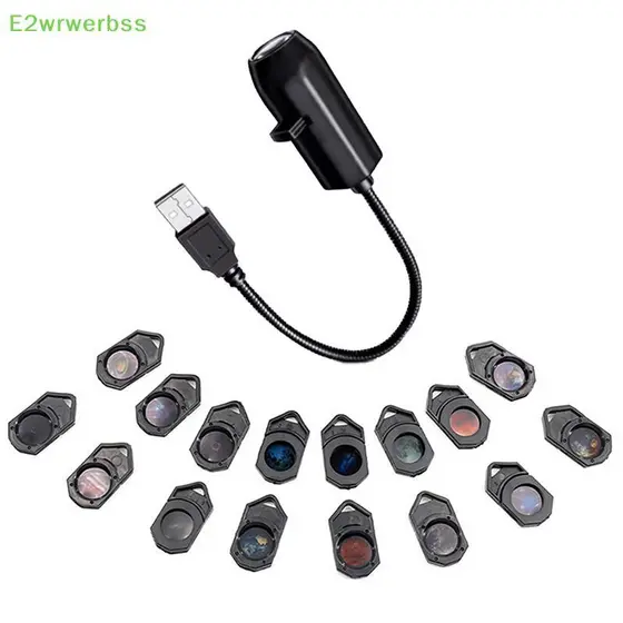 [E2wrwerbss] USB Teto Lua Projeção Atmosfera Luz Céu Estrelado Lâmpada Noturna Romântica Decoração De Quarto Projetor Ga