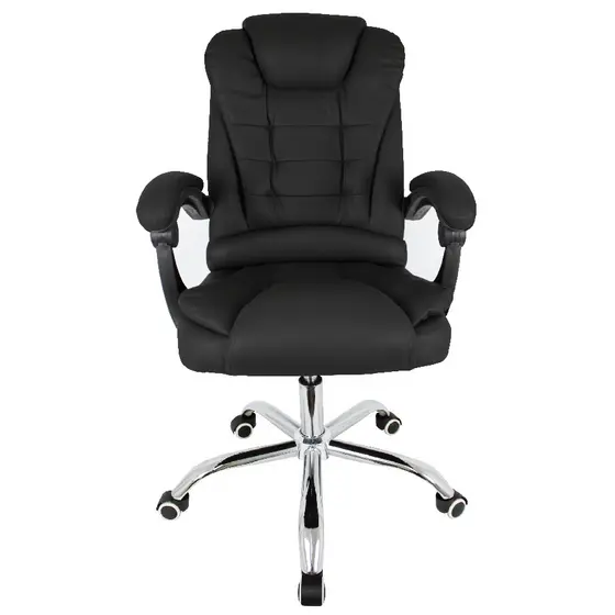Cadeira Giratória Office CEO Reclinável 130° Home Office na Cor Preta Design Confortável