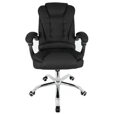 Cadeira Giratória Office CEO Reclinável 130° Home Office na Cor Preta Design Confortável