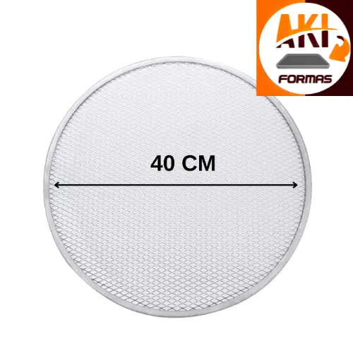TELA DE PIZZA DE 40 CM MALHA 15X8 DE ALUMINIO COM NOTA FISCAL (( ENVELOPE ))q
