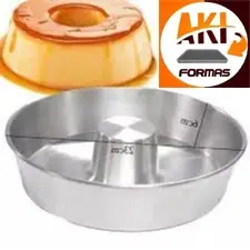 FORMA TORTA 23X6 SUIÇA OU PUDIM DE ALUMINIO PARA ALTA TEMERATURA ESPESSURA 0,8 COM CORDÃO (CAIXA 7)