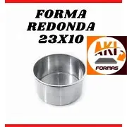 FORMA REDONDA FIXA 23X10 DE ALUMINIO PARA ALTA TEMPERATURA COM NOTA FISCAL (CAIXA 2)