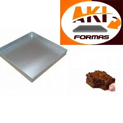 FORMA DE BROWNIE 25X25X2 OU ROCANBOLE FEITA DE ALUMINIO COM NOTA FISCAL (( CAIXA 7 ))