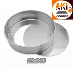 FORMA REDONDA 23X5 FUNDO FALSO OU FUNDO REMOVIVEL FEITA DE ALUMINIO 0,8  COM NOTA FISCAL (( CX 07 ))