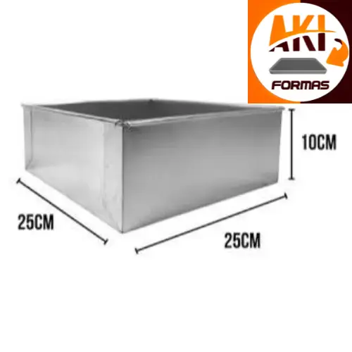 FORMA QUADRADA 25X25X10 FIXA PARA BOLO DE ALUMINIO COM NOTA FISCAL (( CAIXA 2 ))