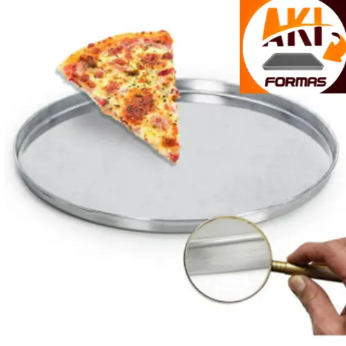 FORMA DE PIZZA 40X1,5 CM DE ALUMINIO COM CORDÃO REFORÇADA 1 PEÇA COM NOTA FISCAL (CAIXA 10)