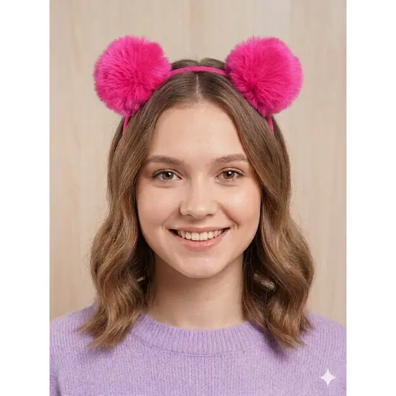 kit 6, 12, 18, 24 Tiara pompom, Arquinho pompom