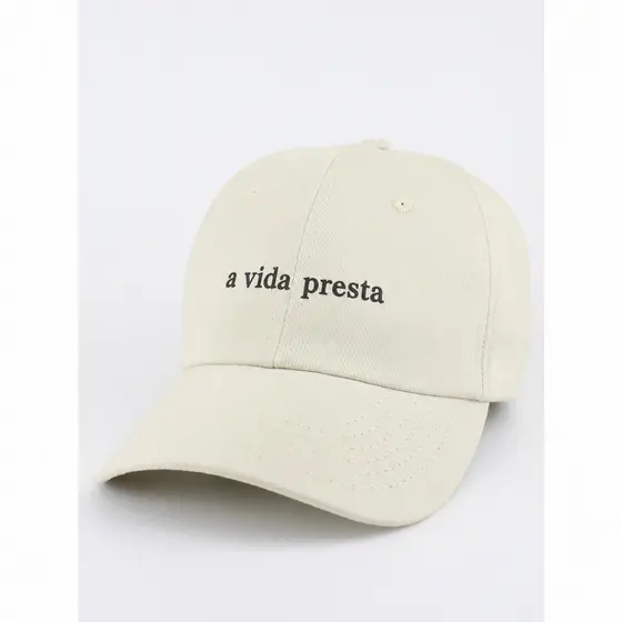 Boné Bege Feminino ou Masculino Unissex Ajustável Minimalista Dadhat Beisebol a vida presta