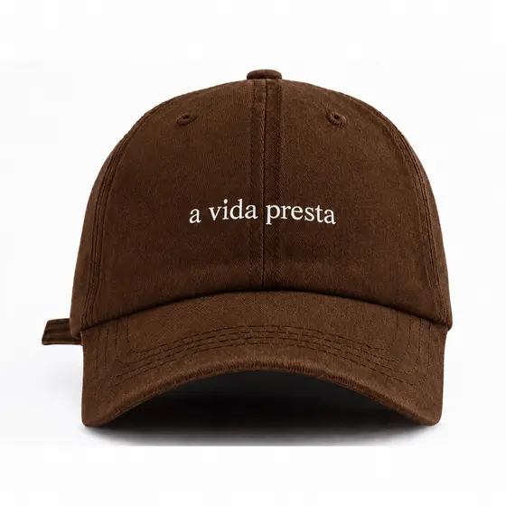 Boné Marrom Feminino ou Masculino Unissex Ajustável Minimalista Dadhat Beisebol a vida presta