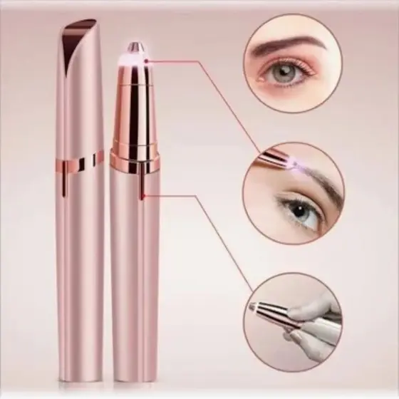 Depilador Elétrico Batom Portátil Indolor Facial Buço Corporal Rosto Aparador Pelos (Branco)