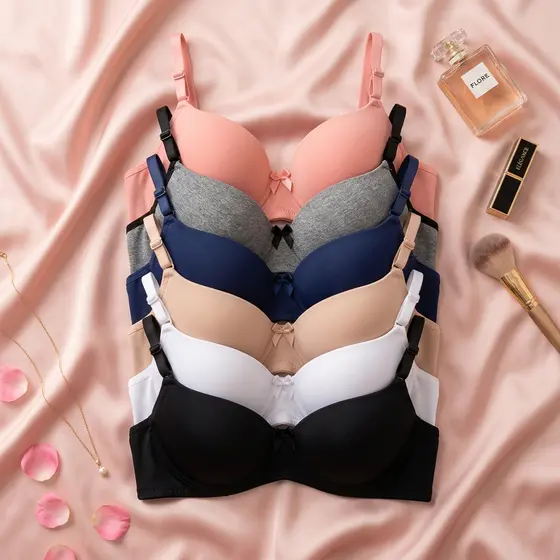 Kit 4 Sutiã Básico Com Bojo Do P Ao Gg Direto da Fábrica NÃO PERCA TEMPO