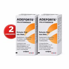 Kit 2 Ampolas Adeforte Polivitaminico de 3ml