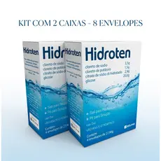 Kit Sais para Reidratação Oral Hidroten em Pó com 8 Envelopes - Belfar | Sem Sabor