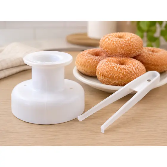 Forma Modeladora de Donuts Branco C/ Pinça Cortador Nitron