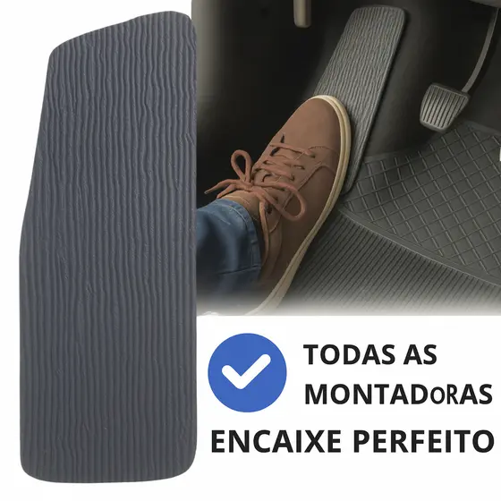 Descanso de Pé Sob Medida Borracha PVC Universal para Carros - Proteção Assoalho Motorista
