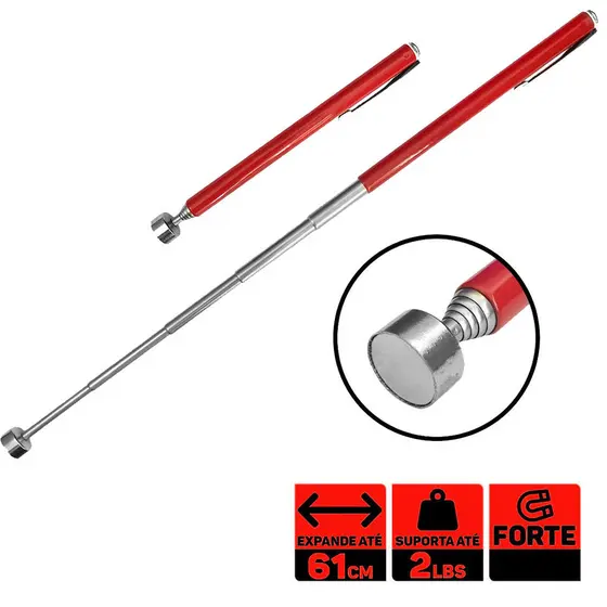 Imã Telescópico 61cm (tipo Caneta/antena) Pegador De Metal