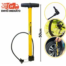 Bomba De Encher Pneu Bicicleta Bike Carro Moto Bomba de Ar Manual Portátil 50cm Alta Pressão