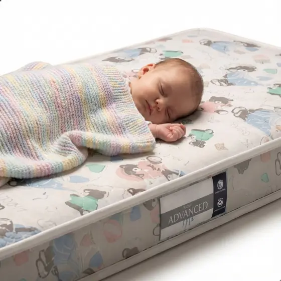 Colchão Infantil Para Berço 130x60x7cm de Espuma Antialérgico Impermeável Bebê Chiqueirinho Nacional