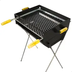 QUEIMA DE ESTOQUE! Churrasqueira a Carvão 86cm Com Grelha Inclusa em Aço Reforçado Espetinho Grande