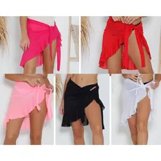 Kit 5 Saída de Praia Lisa Curta com Babado MODA PRAIA\ VERAO