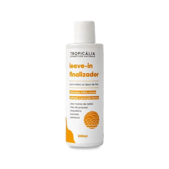 Creme de Pentear Leave in Finalizador de Cachos com Proteção Térmica - Tropicália Cosméticos 200mL