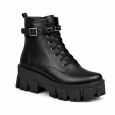 Bota Coturno Feminino Tratorado Corrente