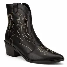 Bota Texana Feminina Zamarini Cano Curto Confortável Estilo Rodeio Country Moda