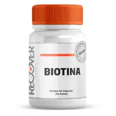 Biotina 5mg - Para unhas, cabelos e pele - Recover Farma