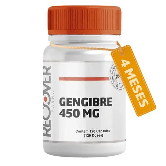 Gengibre 450mg - 120 Cápsulas - Recover Farma