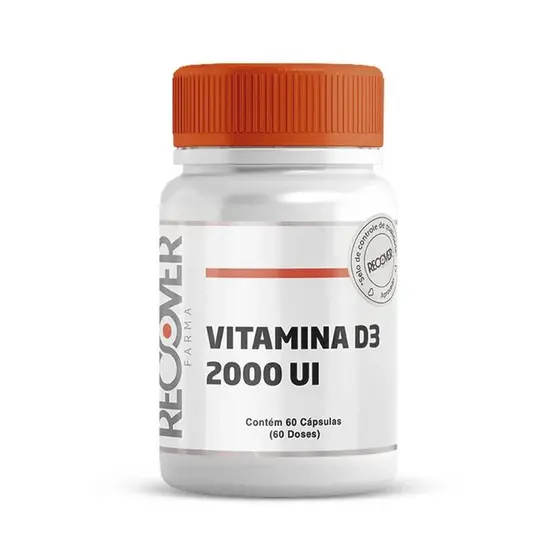 Vitamina D3 2.000 Ui - 60 Cápsulas - Recover Farma