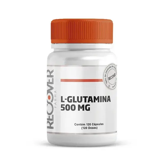 L-Glutamina 500mg - 120 Cápsulas (120 Doses) - Recover Farma