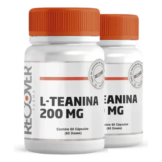 2x L-Teanina 200mg - 60 cápsulas - Recover Farma
