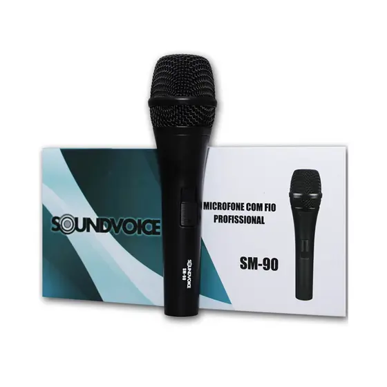 Microfone Dinâmico Soundvoice SM90 C/ Cabo e Bag - AC1762